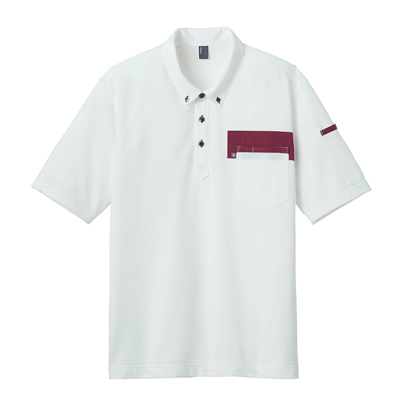 カーシーカシマ 半袖ポロシャツ 男女共用 S ホワイト CSP172 1枚（ご注文単位1枚）【直送品】