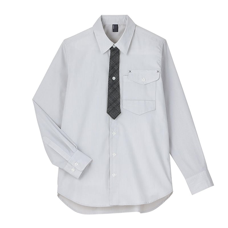 カーシーカシマ ストレッチ長袖シャツ 男女共用 L ホワイト CWY198 1枚（ご注文単位1枚）【直送品】