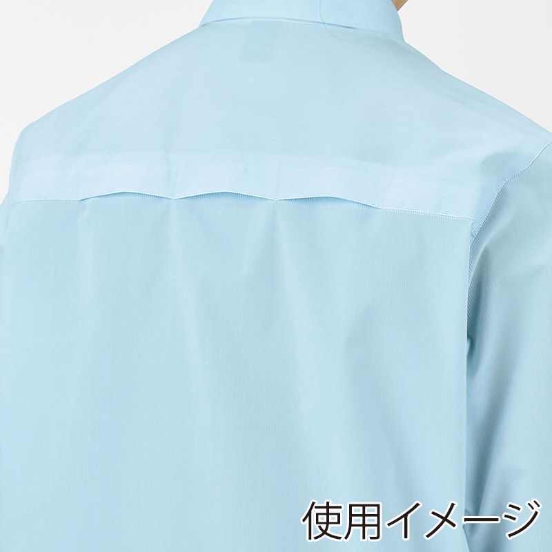 カーシーカシマ ストレッチ半袖シャツ 男女共用 4L サックス CSY199 1枚(ご注文単位1枚)【直送品】