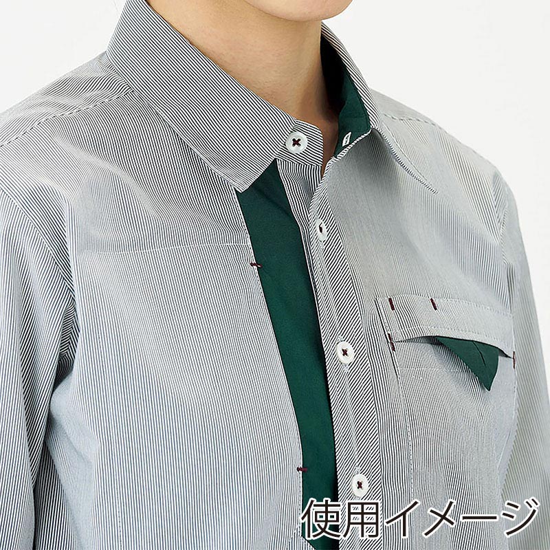 カーシーカシマ ストレッチ半袖シャツ 男女共用 3L グレー CSY204 1枚(ご注文単位1枚)【直送品】