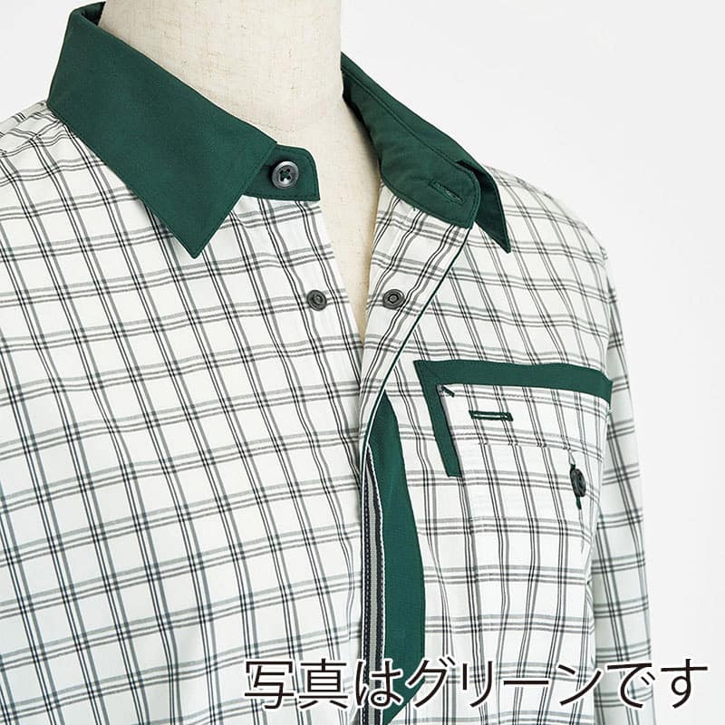 カーシーカシマ チェック長袖シャツ 男女共用 S ワイン CWY205 1枚(ご注文単位1枚)【直送品】