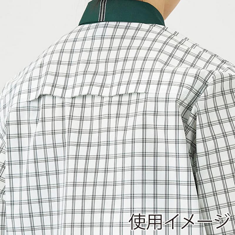 カーシーカシマ チェック長袖シャツ 男女共用 L グリーン CWY205 1枚（ご注文単位1枚）【直送品】