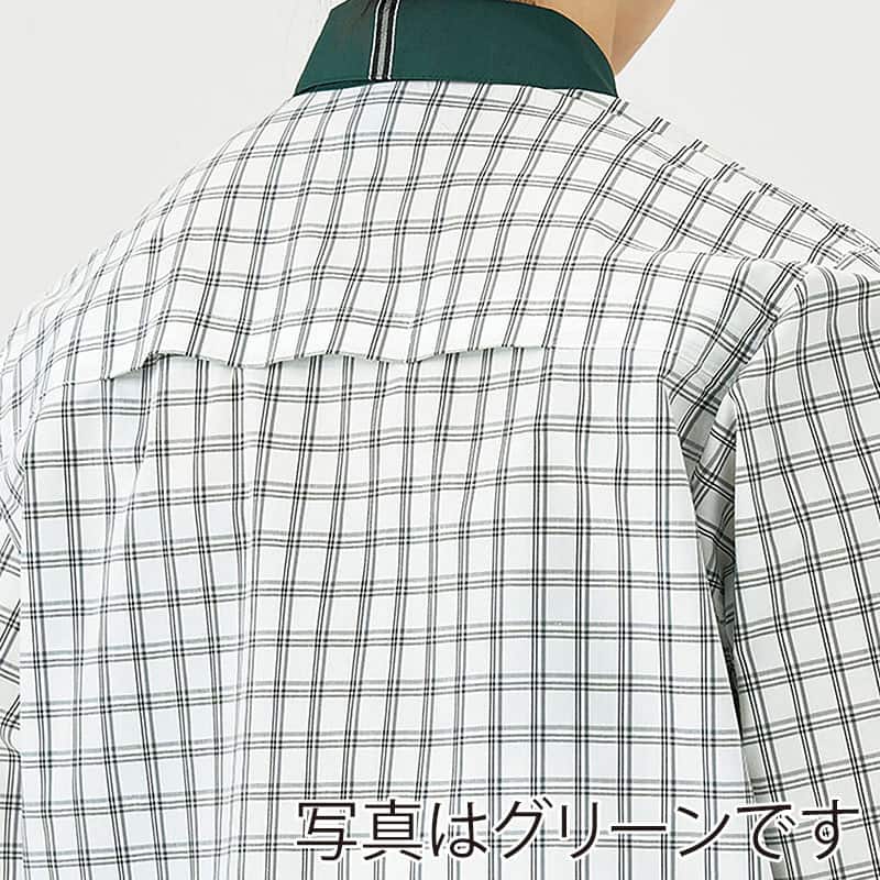 カーシーカシマ チェック半袖シャツ 男女共用 SS ワイン CSY206 1枚(ご注文単位1枚)【直送品】