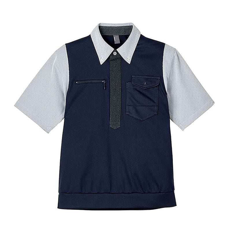 カーシーカシマ 半袖ポロシャツ 男女共用 4L ネイビー CSP207 1枚（ご注文単位1枚）【直送品】