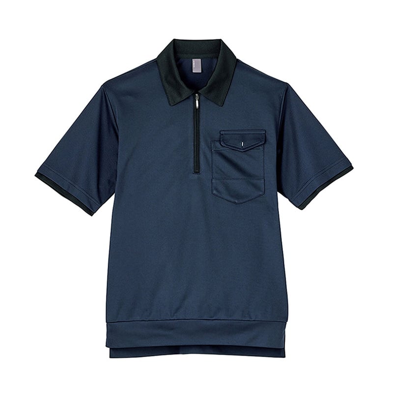 カーシーカシマ 半袖ポロシャツ 男女共用 L ネイビー CSP208 1枚（ご注文単位1枚）【直送品】