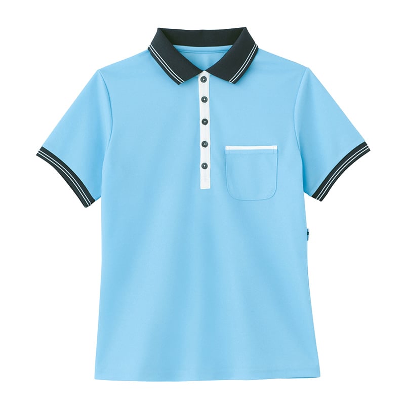 カーシーカシマ ポロシャツ 男女共用 4L アクアブルー HM2179 1枚（ご注文単位1枚）【直送品】