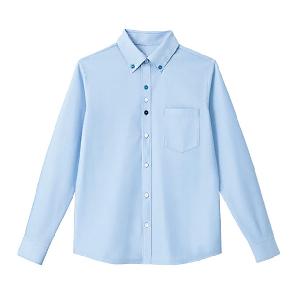 カーシーカシマ 長袖ニットシャツ 男女共用 5L 空 HM2418 1枚（ご注文単位1枚）【直送品】