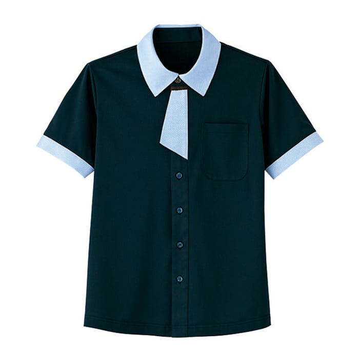 カーシーカシマ 半袖ニットシャツ 男女共用 S 夜空 HM2629 1枚（ご注文単位1枚）【直送品】