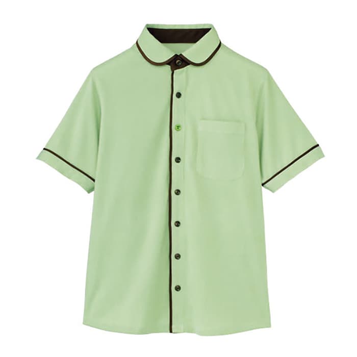 カーシーカシマ 半袖ニットシャツ 男女共用 M 野原 HM2659 1枚（ご注文単位1枚）【直送品】