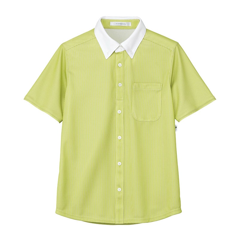 カーシーカシマ 半袖ニットシャツ 男女共用 SS 草原 HM2839 1枚（ご注文単位1枚）【直送品】