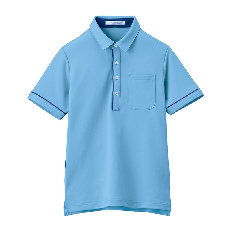 カーシーカシマ 半袖ポロシャツ 男女共用 M クリアスカイ HSP003-6 1個（ご注文単位1個）【直送品】