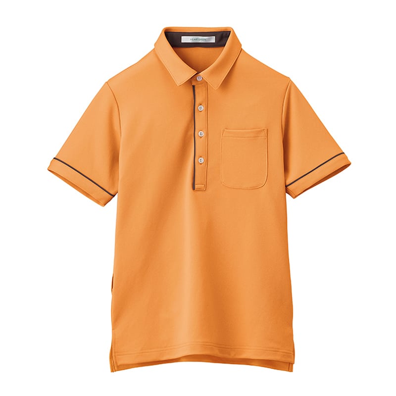 カーシーカシマ 半袖ポロシャツ 男女共用 S サニーオレンジ HSP003-14 1個（ご注文単位1個）【直送品】