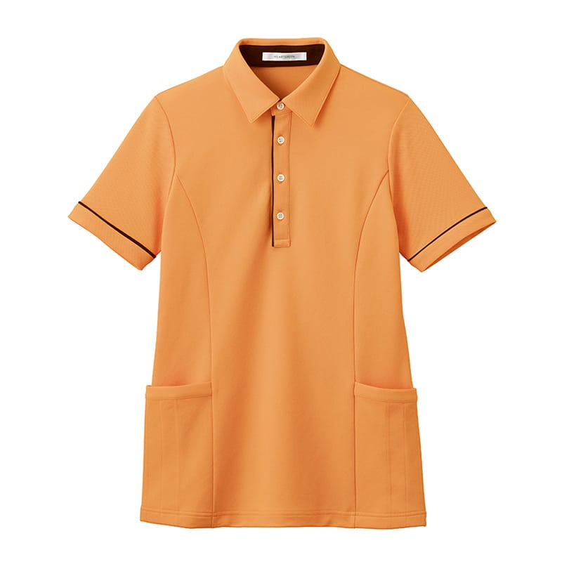 カーシーカシマ 半袖ロングポロシャツ 男女共用 S サニーオレンジ HSP004 1枚（ご注文単位1枚）【直送品】