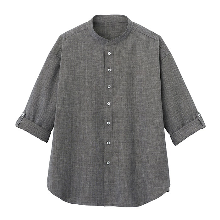 カーシーカシマ 8分袖シャツ 男女共用 M フィヨルドグレー HSY010 1枚（ご注文単位1枚）【直送品】