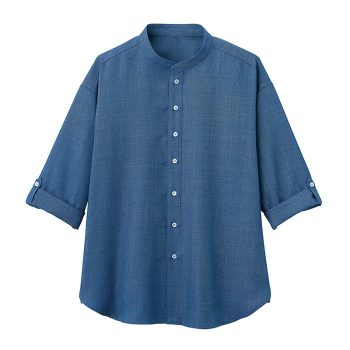 カーシーカシマ 8分袖シャツ 男女共用 S フィヨルドブルー HSY010 1枚（ご注文単位1枚）【直送品】