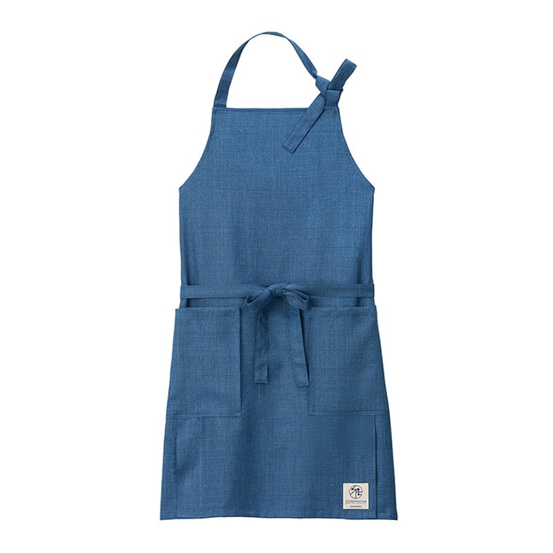 カーシーカシマ エプロン 男女共用 F フィヨルドブルー HAE012 1枚（ご注文単位1枚）【直送品】