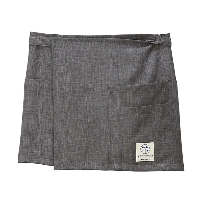 カーシーカシマ 腰エプロン 男女共用 F フィヨルドグレー HAE013 1枚（ご注文単位1枚）【直送品】