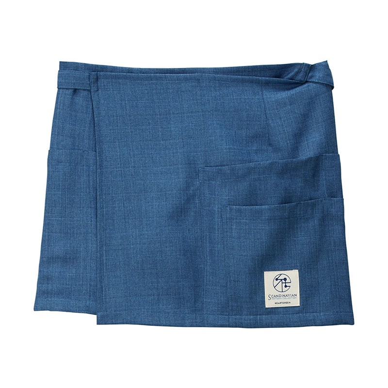 カーシーカシマ 腰エプロン 男女共用 F フィヨルドブルー HAE013 1枚（ご注文単位1枚）【直送品】