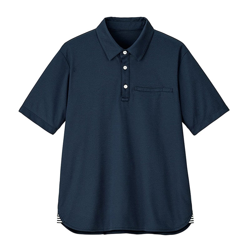 カーシーカシマ 半袖ポロシャツ 男女共用 SS ネイビー HSP017 1枚（ご注文単位1枚）【直送品】