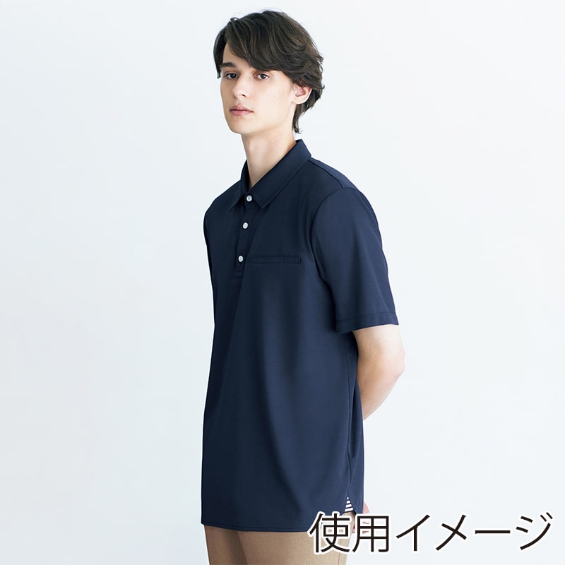 カーシーカシマ 半袖ポロシャツ 男女共用 LL ネイビー HSP017 1枚（ご注文単位1枚）【直送品】