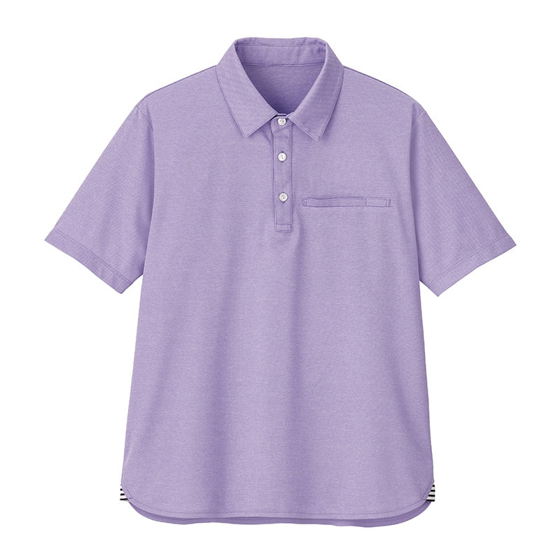 カーシーカシマ 半袖ポロシャツ 男女共用 L パープル HSP017 1枚（ご注文単位1枚）【直送品】