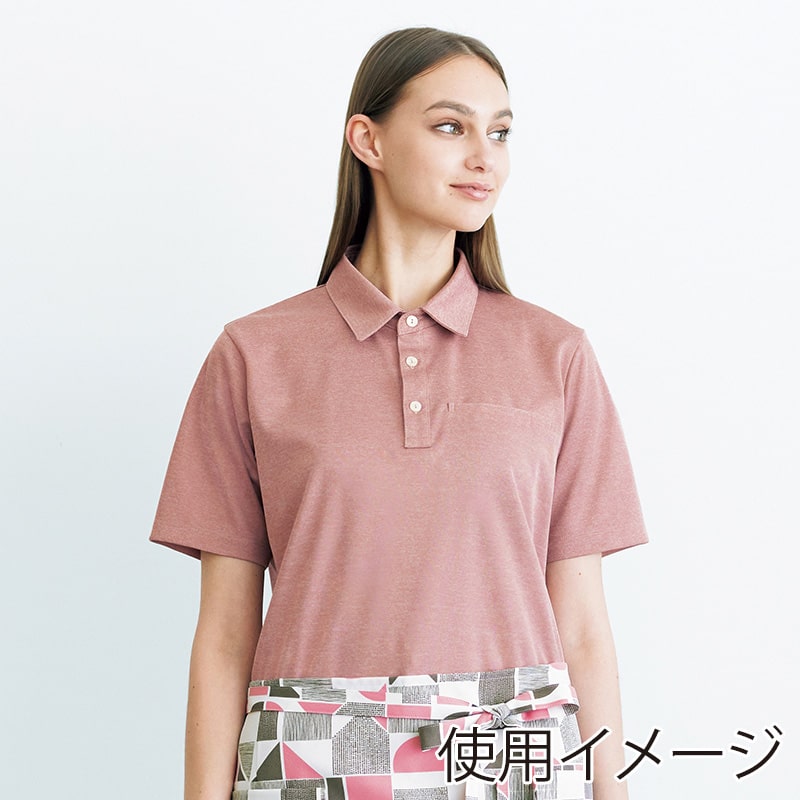 カーシーカシマ 半袖ポロシャツ 男女共用 L ピンク HSP017 1枚（ご注文単位1枚）【直送品】