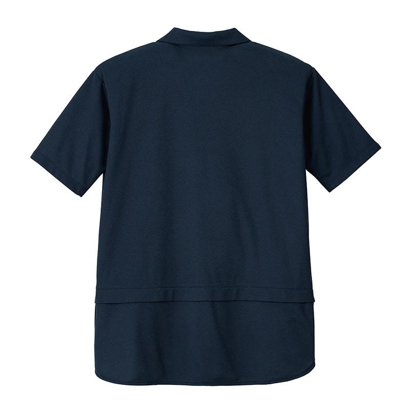 カーシーカシマ 半袖ロングポロシャツ 男女共用 M ネイビー HSP018 1枚（ご注文単位1枚）【直送品】