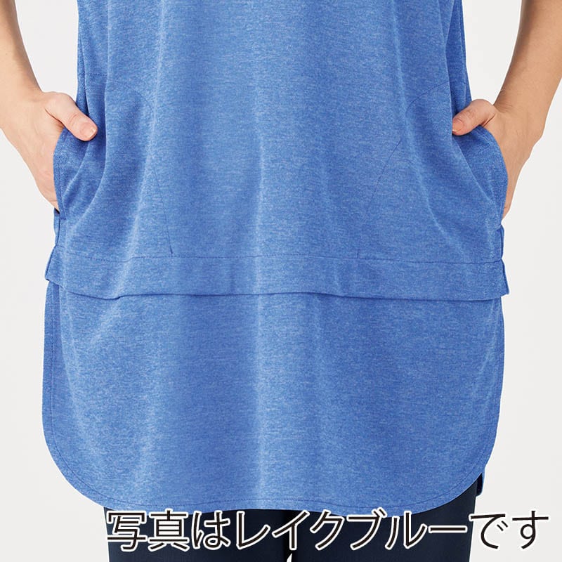 カーシーカシマ 半袖ロングポロシャツ 男女共用 M ネイビー HSP018 1枚（ご注文単位1枚）【直送品】