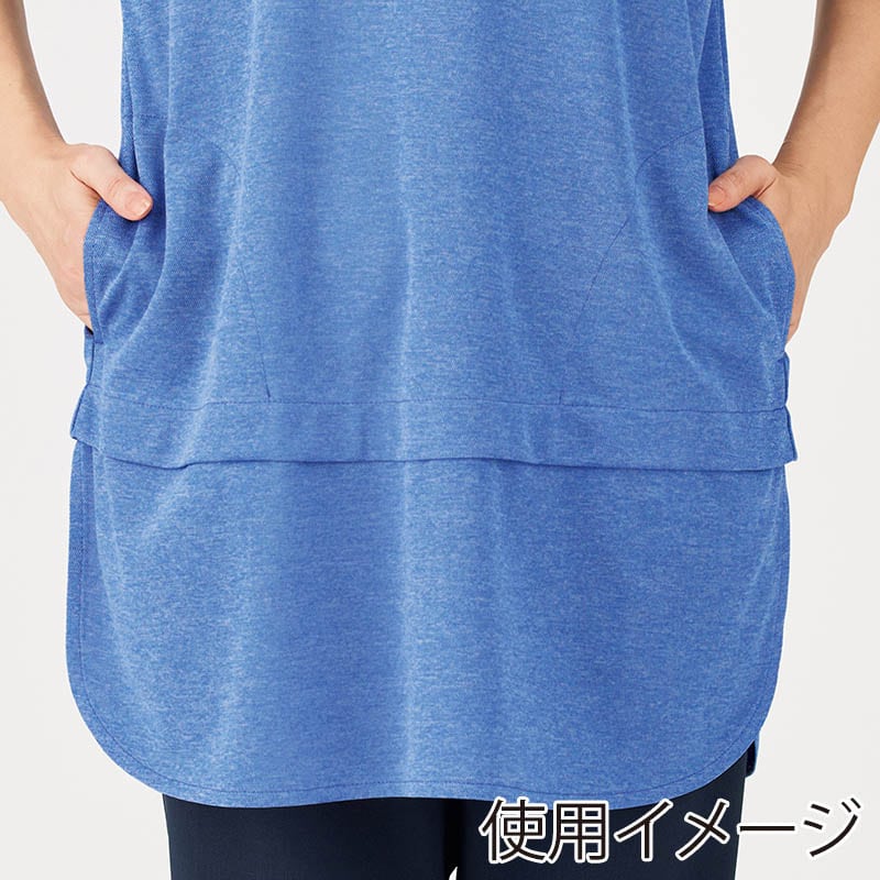 カーシーカシマ 半袖ロングポロシャツ 男女共用 LL ブルー HSP018 1枚（ご注文単位1枚）【直送品】