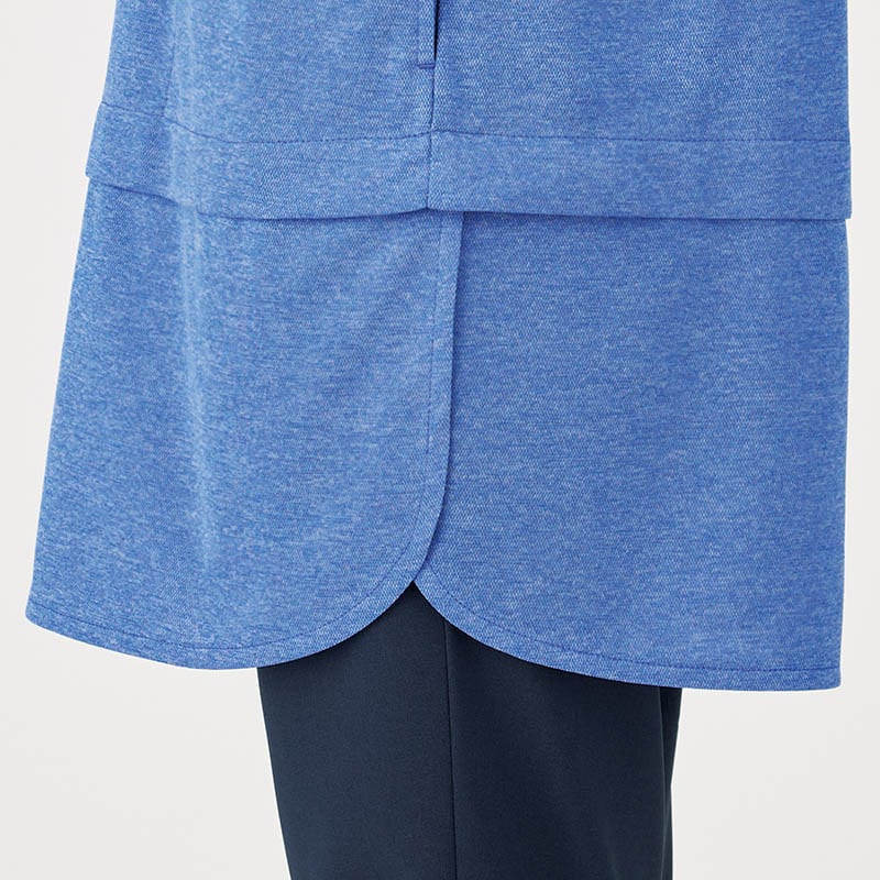 カーシーカシマ 半袖ロングポロシャツ 男女共用 LL ブルー HSP018 1枚（ご注文単位1枚）【直送品】