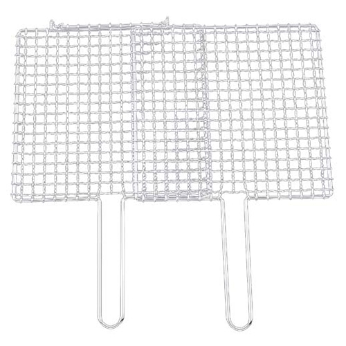 >EBM　シングルハンドル　合わせ焼アミ クロームメッキ30cm  1個（ご注文単位1個）【直送品】