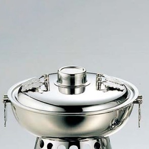 UK　18-8　1人用しゃぶしゃぶ鍋（本体・蓋）   1個（ご注文単位1個）【直送品】
