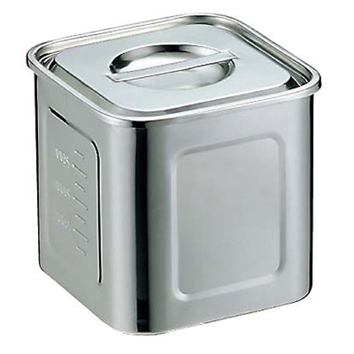 EBM モリブデン 角型キッチンポット 目盛付 13.5cm 1個(ご注文単位1個)【直送品】