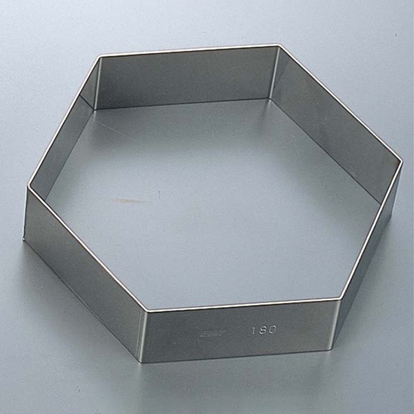 EBM18-8アルゴン溶接六角型ケーキリング200×H40 1個（ご注文単位1個）【直送品】