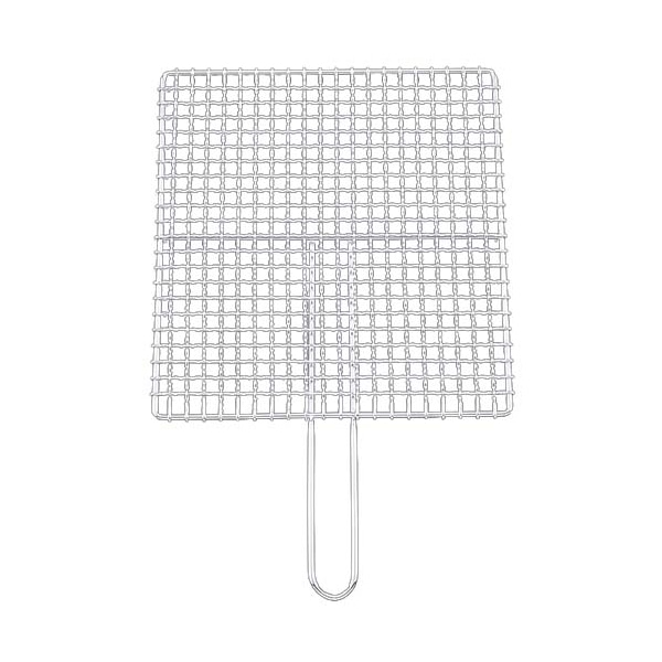 EBM シングルハンドル 焼アミ クロームメッキ 36cm 1個(ご注文単位1個)【直送品】