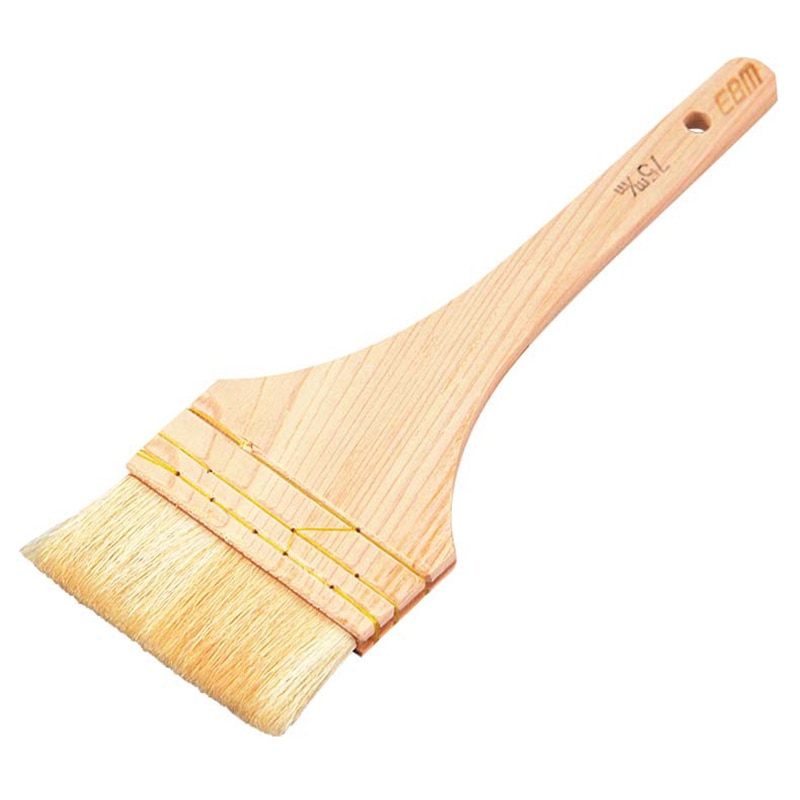 EBM 製菓用 特上白ハケ(三味糸三段) 2寸5分(75mm) 1個(ご注文単位1個)【直送品】