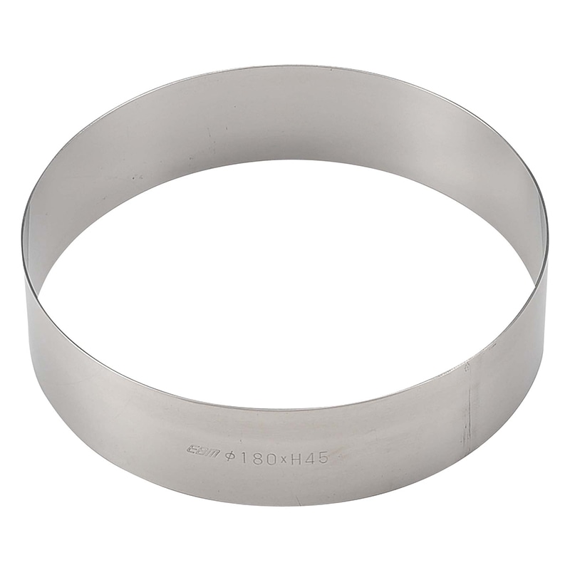 EBM18-8アルゴン溶接丸型ケーキリングφ180×H45 1個(ご注文単位1個)【直送品】