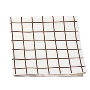 EBM キャンパス厚手 チェックナプキン ブラウン 450×450 1個(ご注文単位1個)【直送品】