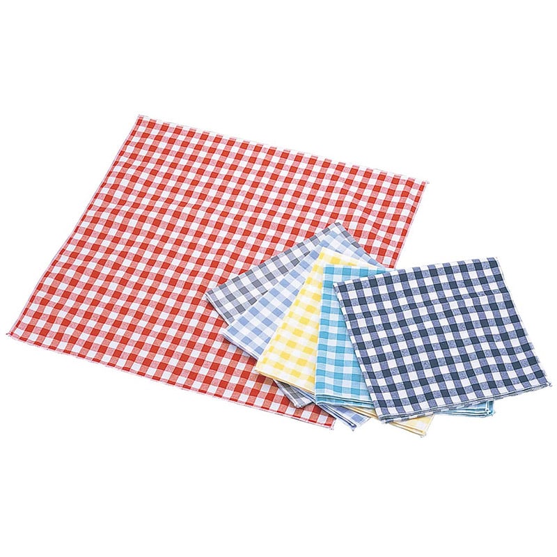 EBM ギンガム チェックナプキン ブルー 450×450 1個(ご注文単位1個)【直送品】