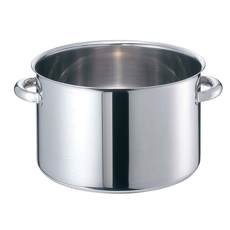 EBM　モリブデンジ2　半寸胴鍋（目盛付）39cm 蓋無  1個（ご注文単位1個）【直送品】