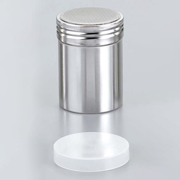 18-8 パウダー缶(アクリル蓋付)小 φ55×80 1個(ご注文単位1個)【直送品】