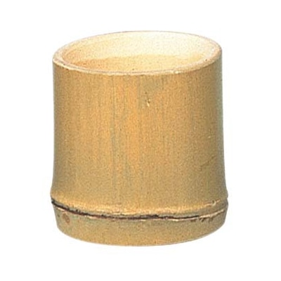 ツユ入れ　皮コップ　竹製　φ65×H65   1個（ご注文単位1個）【直送品】