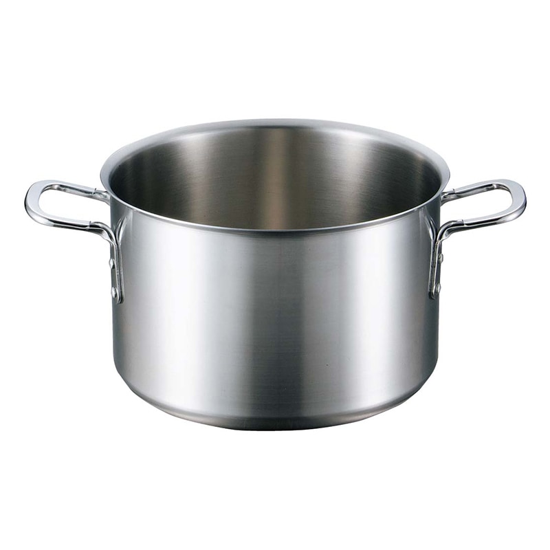 EBM ビストロ 三層クラッド 半寸胴鍋 39cm 蓋無 1個(ご注文単位1個)【直送品】