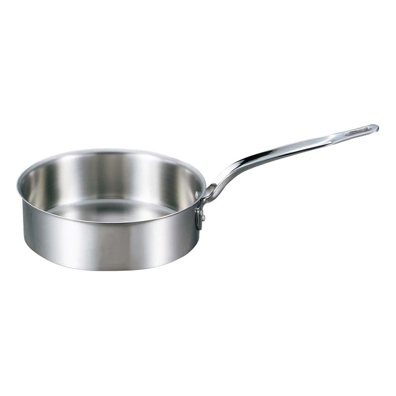 EBM　ビストロ　三層クラッド　浅型片手鍋 21cm　蓋無  1個（ご注文単位1個）【直送品】