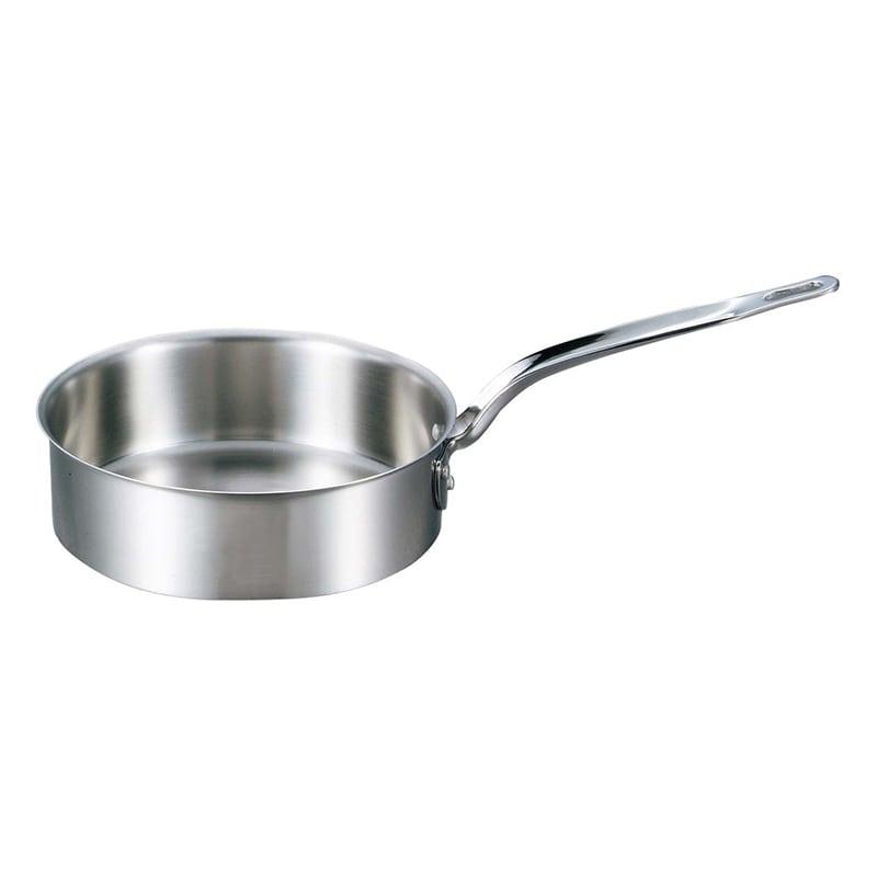 EBM　ビストロ　三層クラッド　浅型片手鍋 24cm　蓋無  1個（ご注文単位1個）【直送品】