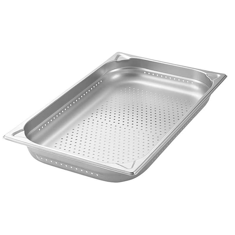 プロシェフ 18-8 穴明GNパン補強重なり防止付 1/1 100mm 1個(ご注文単位1個)【直送品】