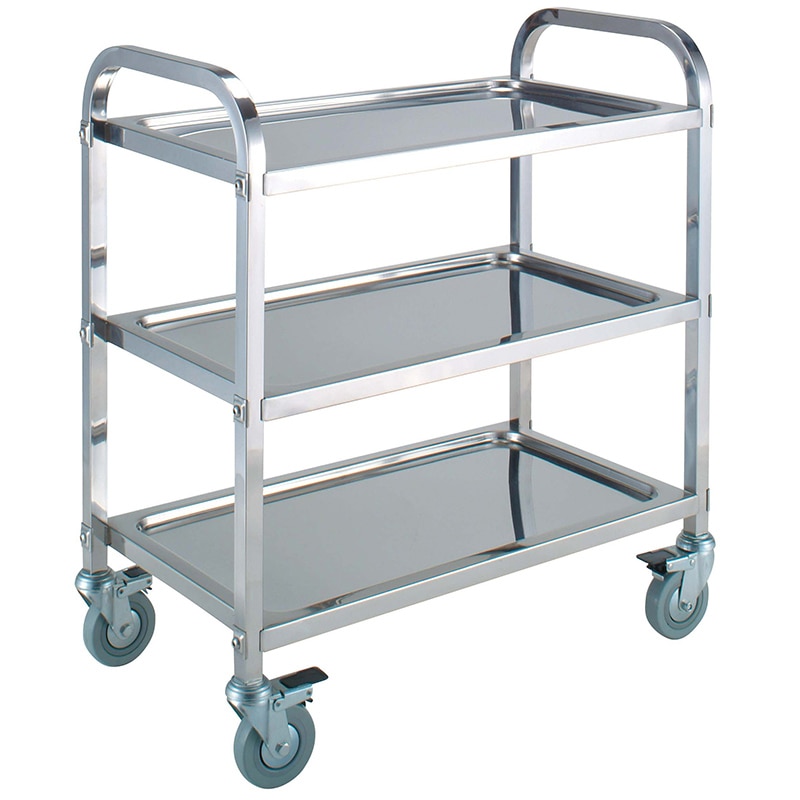 EBM ステンレス キッチンワゴン 3段 S950 1個(ご注文単位1個)【直送品】