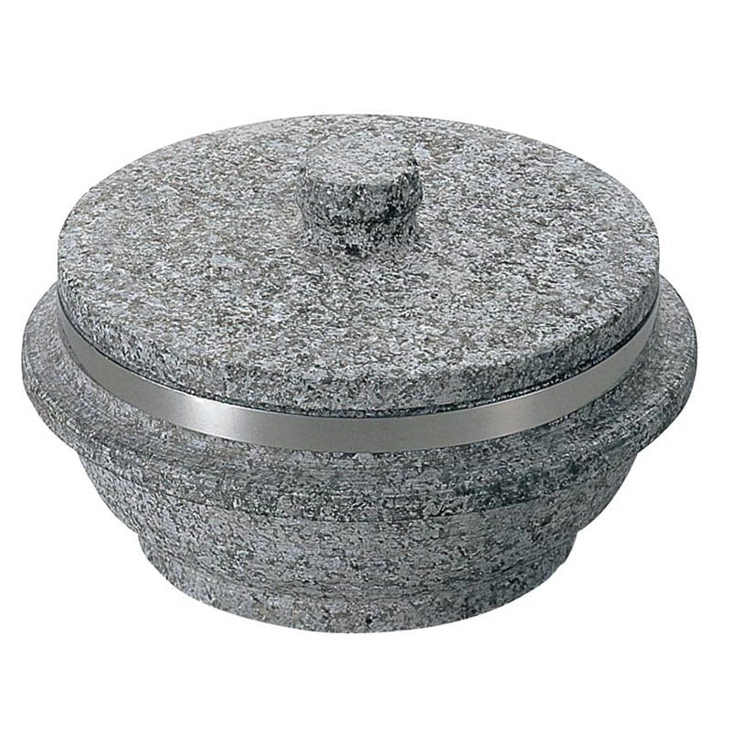 長水 遠赤 石焼釜(石蓋付)補強リング付 22cm 1個(ご注文単位1個)【直送品】