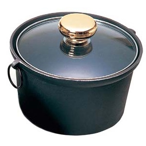 アルミ合金1人用しゃぶ鍋　ガラス蓋付   1個（ご注文単位1個）【直送品】