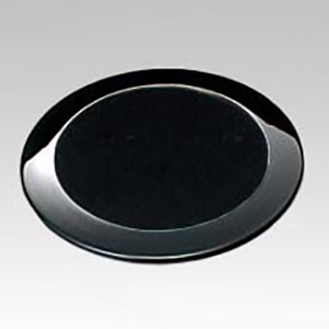 和風　月見　コースター　黒／内黒   1個（ご注文単位1個）【直送品】